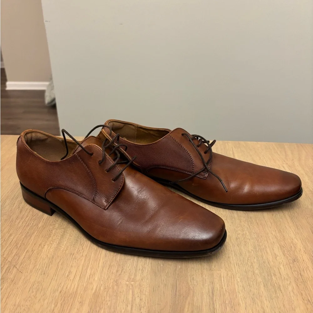 Florsheim Men's Chestnut Brown Leather Derby Oxfords